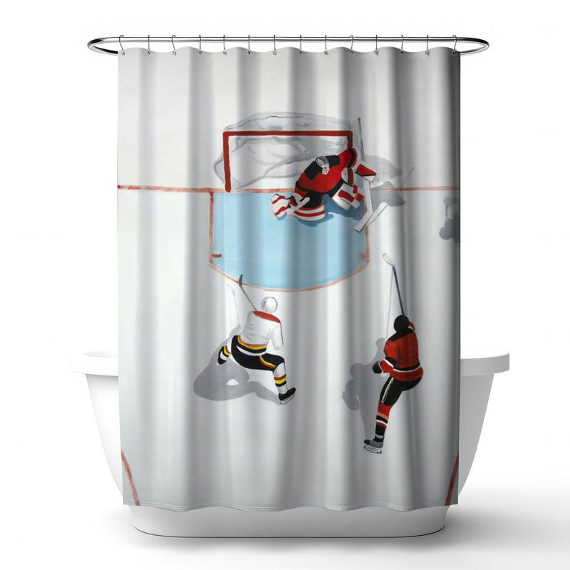 Shower Curtain SP74 – Polyester Shower Curtain, Dye Sublimation Print, 71" W × 74" L