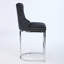 Ensemble de 2 tabourets de bar noirs de 25 po de hauteur de comptoir, chaises d'îlot de cuisine rembourrées en velours moderne avec dossier à boutons, garniture de rivets et pieds en métal chromé | Idée cadeau-375297816