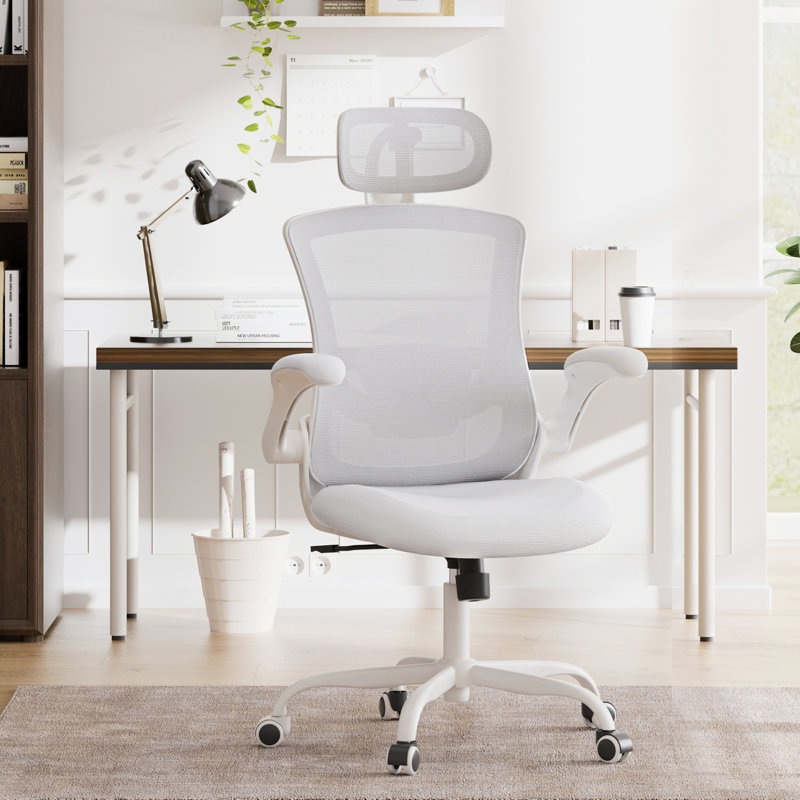 Fully Adjustable Executive Swivel Ergonomic Office Chair with Adjustable Arms, White
