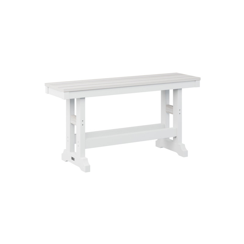 Banc de jardin Berlin, H 23 po x l 44 po x P 12,5 po, Coquillage / Blanc