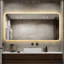 Miroir de salle de bain à DEL 48 x 24 po avec finition résistante à la corrosion, éclairage à intensité variable tricolore et fonction de désembuage à une touche