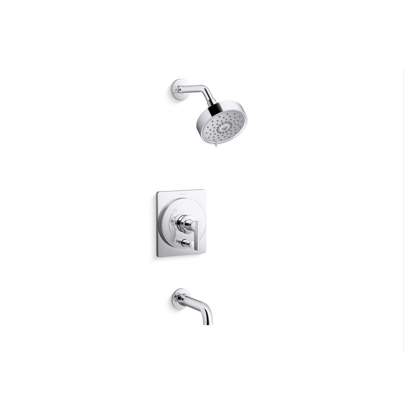 Ensemble de garniture de baignoire et douche Rite-Temp Castia par Studio McGee 1,75 GPM, Chrome poli