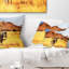 Lonely Zebra in African Prairie - Coussin décoratif imprimé animal