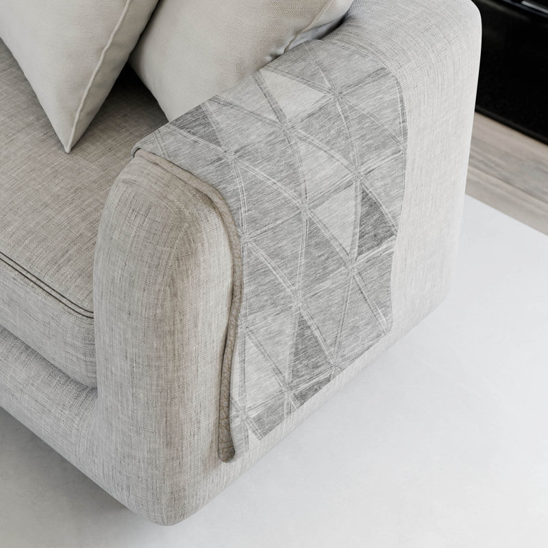 Jeté géométrique Addison Sherpa ASB722, Gris