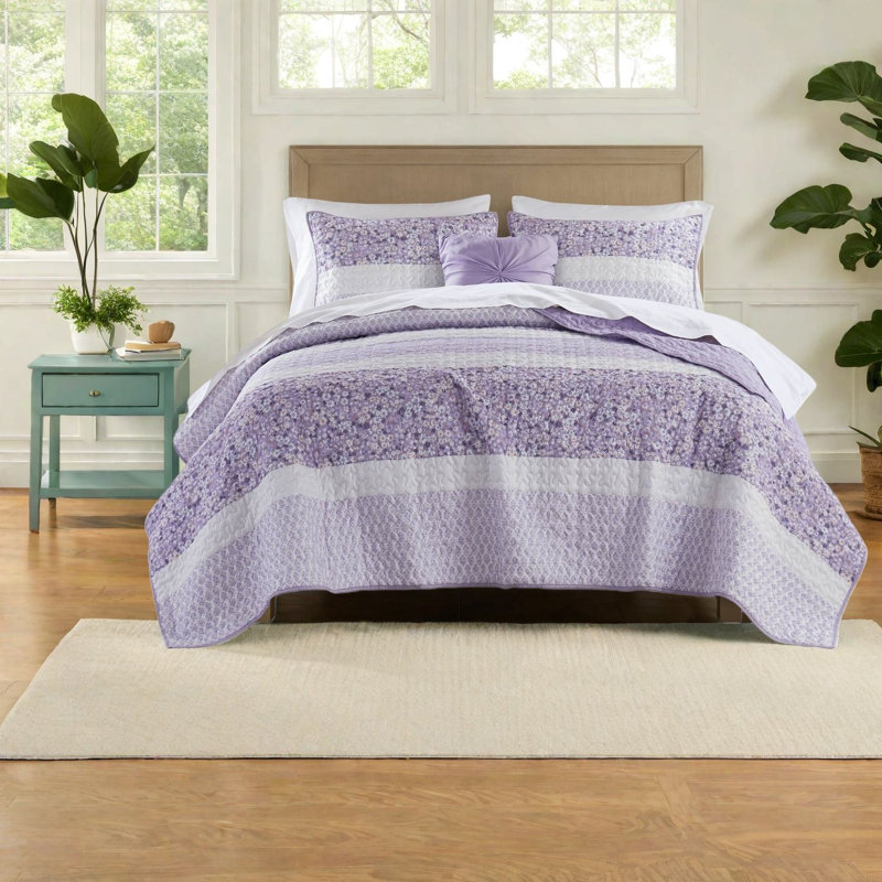 Piece Bedding Sets, Seersucker Microfiber Farmhouse Quilt Set For Home