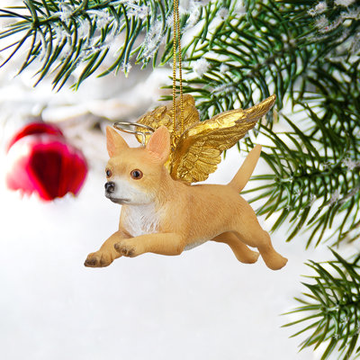 Ornement en forme d'ange pour chien «Honor the Pooch Chihuahua Holiday»