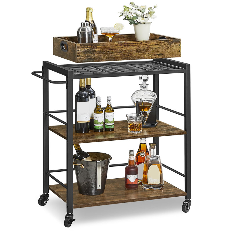 Wood Bar Cart