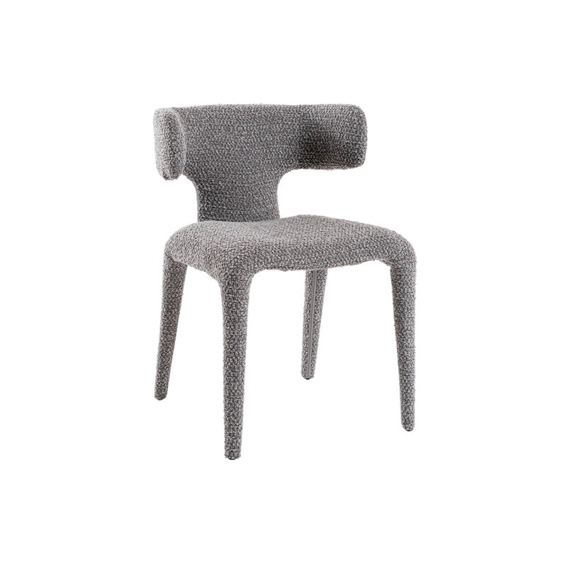 Margart 18.7'' H Upholstered Parsons Chair, Medium Gray Boucle