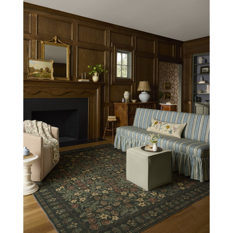 Rifle Paper Company x Loloi Orchard Forest / Multi Machine Washable Area Rug, Rectangle 2'3" x 3'9"