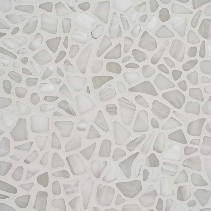 Riverglass 12x12 Frosted Glass Mosaic Tile