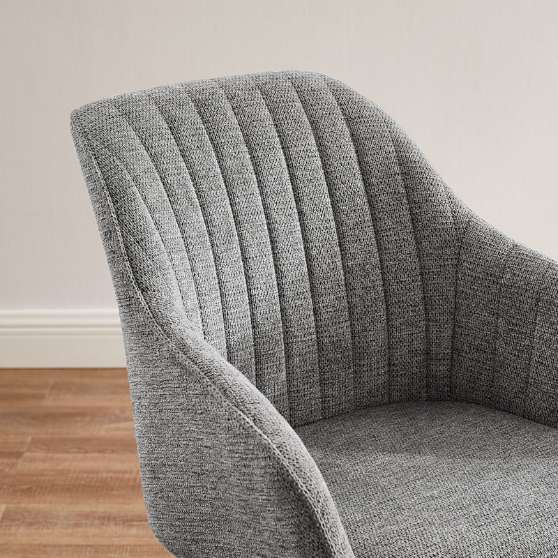 Upholstered Swivel Armchair, Grey