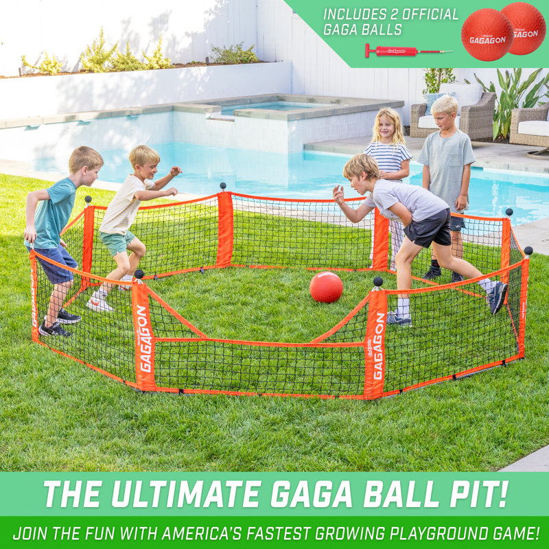 GoSports 10 Ft Portable Indoor/Outdoor Gaga Ball Pit Set