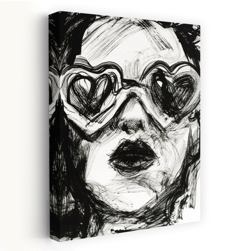 «Love Goggles», art contemporain abstrait, H 48 po x l 32 po