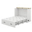 Lit double escamotable de style campagnard avec charge-418084150