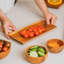 Assiette rectangulaire en bois de teck - petit (ensemble de 2)