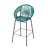 Ferrara Outdoor Patio Teal Faux Wicker Barstool, Set Of 2-370446504