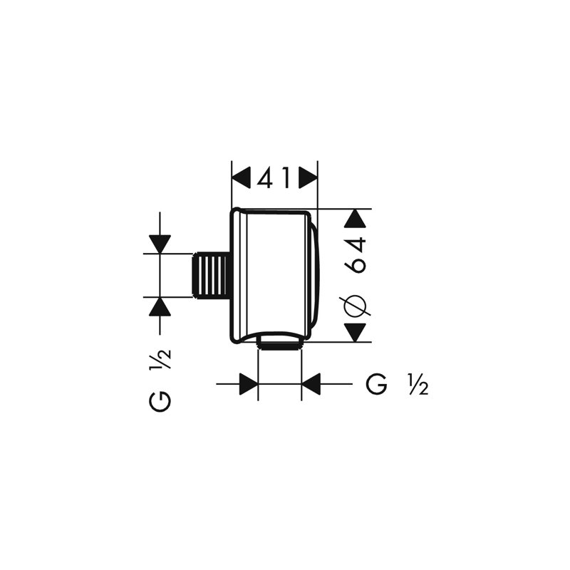 Montreux Wall Outlet with Check Valves, Brushed Gold Optic