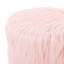 Repose-pieds rond en fausse fourrure de 12,5 po BirdRock Home, rose-1850736958
