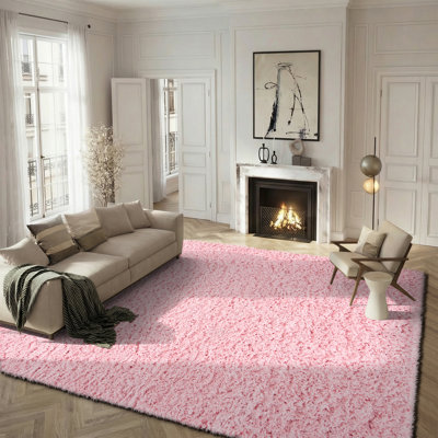 Tapis rose clair Hermina