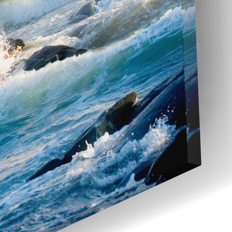 Terre-Neuve Sunset Surf par Mike Jones - impression sans cadre, L 16 po x H 12 po