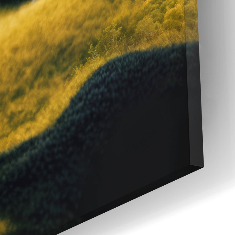 «Highland Cow Sun lunettes 1» par Rey Klimt, art mural en verre acrylique, H 12 po x l 12 po x P 0,13 po