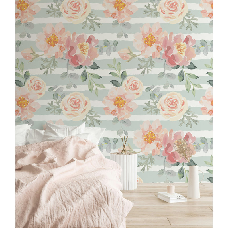 Floral Wall Mural, 48.96" W x 75" L