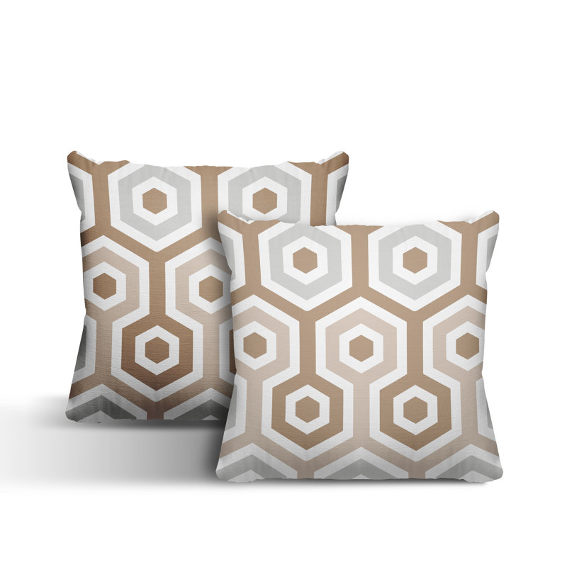  Coussin intérieur / extérieur, Beige, L 15 po x H 15 po