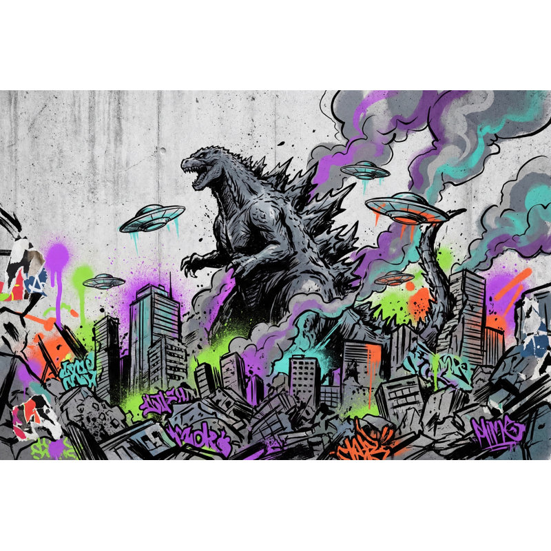 Papier peint mural en béton, croquis urbain, art mural amovible, 200 po x 120 po, Peler et coller