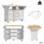 142.5 cm W Kitchen Island with Top-126648745