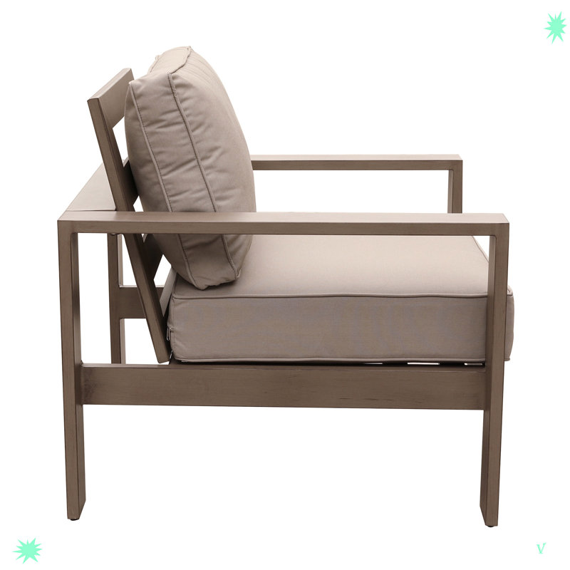 Méridienne d'extérieur en aluminium Lumie, Kaki, Kaki