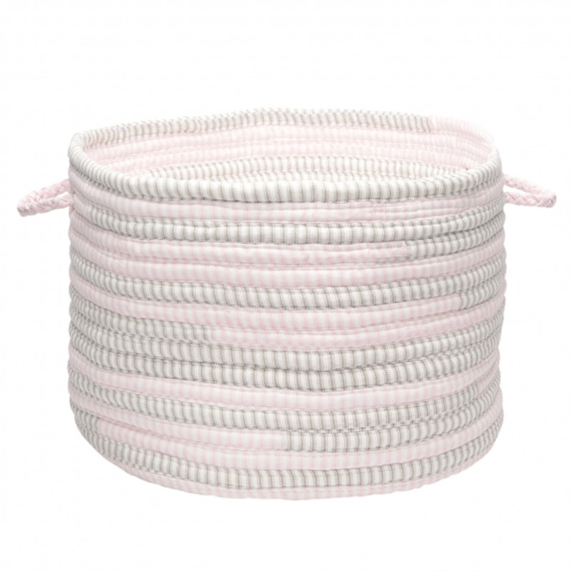 Panier en coton Banneker, Rose / gris