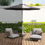 Parasol de terrasse de 10 pi avec fonction d'inclinaison en tissu ferme et stable