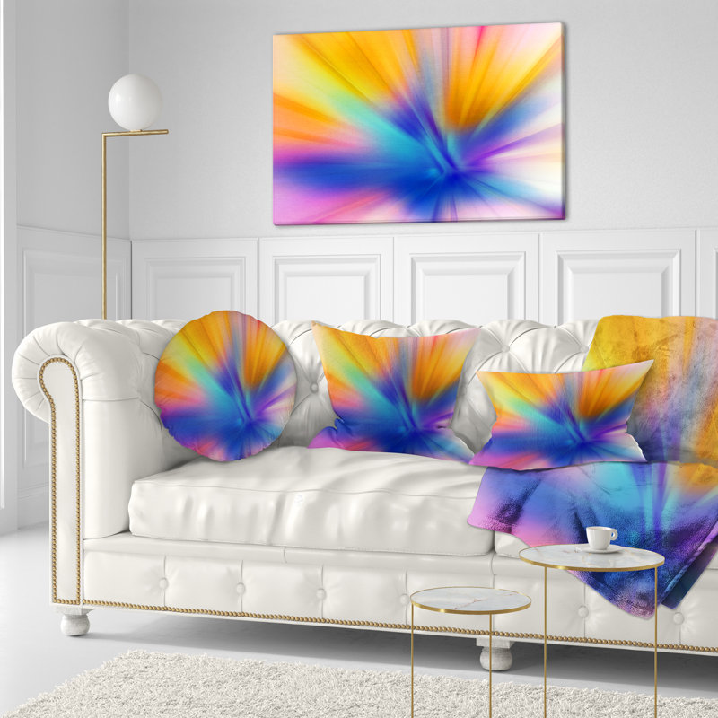 Rays of Speed - coussin imprimé abstrait jaune
