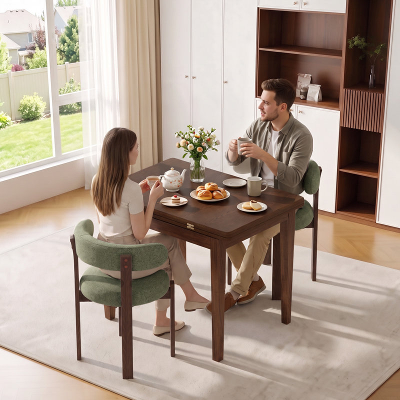 Solid Wood Top Dining Set, White