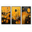 «Native Safran and Ebony Heritage - Native American Art Wall Art Living Room Ensemble de 3-1835965383-1835965385