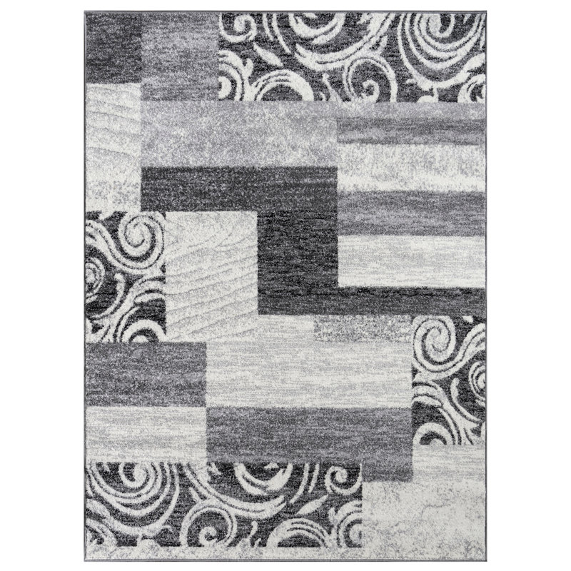 Saddleback Geometric Indoor Rug, Rectangle 6'7" x 9'2"