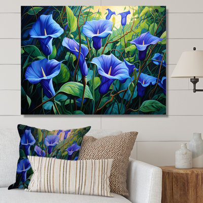 «Purple Morning Glory Blossom Burst I» - art mural Morning Glory