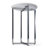 Marsden 18"W Stainless Steel Modern Round Side Table with X-Shaped Base
