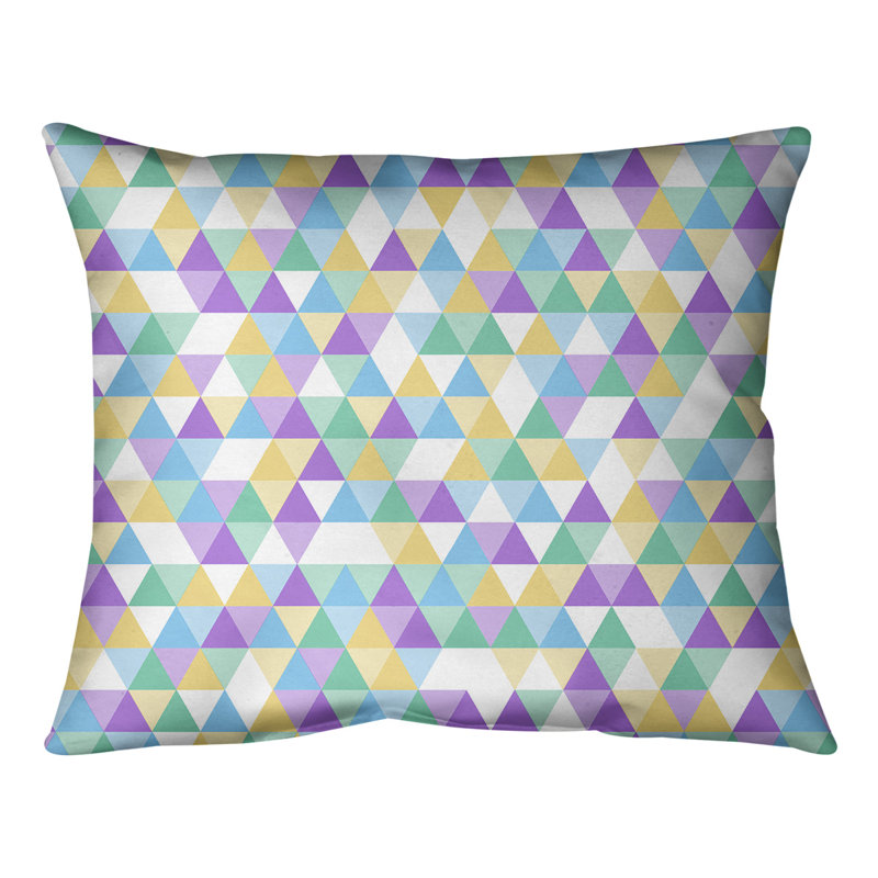 Coussin lombaire triangle, Pas de bourre, bleu, H 21,5 po x l 31 po