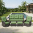 Wicker 5 - Person Patio Conversation Set with Cushions