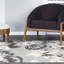 Tapis floral intérieur / extérieur gris-110742415