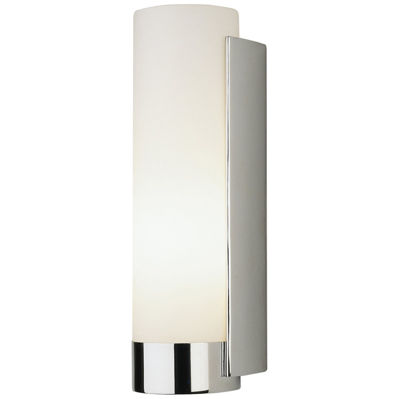 Tyrone Polished Chrome Cylinder Wall Sconce with Frosted Glass