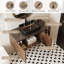 Meuble-lavabo flottant mural 36 po x l 19,68 po avec meuble-lavabo flottant en céramique noir mat