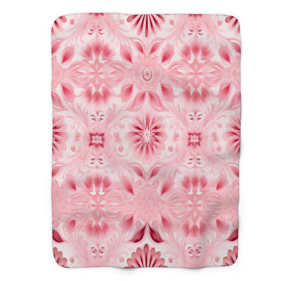 Couverture en sherpa rose 1 pièce