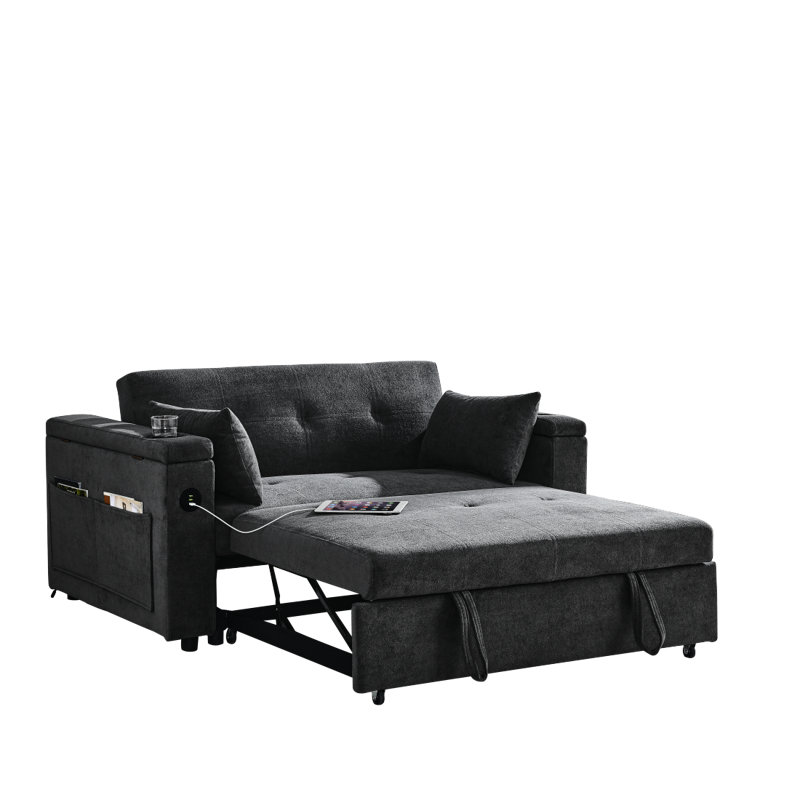 Canapé-lit modulaire escamotable, Gris