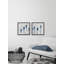 Diptyque d'oiseaux bleus debout-62720796