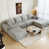 Gray Plush Corduroy Fabric