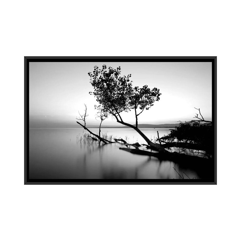 « great lake », reproduction de photo sur toile, H 18 po x l 26 po x P 1,5 po, Toile avec cadre noir, Pas de tapis