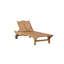 Vitti 65cm Long Reclining Teak Sun Lounger with Cushions