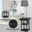 58 " Chrome Tray Table Floor Lamp with USB and Outlet